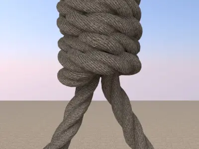 Hangman Noose and Gallows Low-poly 3D model