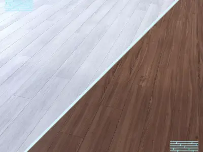 Parquet - Laminate - Wooden floor 2 in 1 Low-poly 3D model 27
