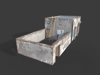 Village House Low-poly 3D model