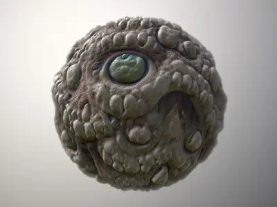 Material Skin Monster 27 Seamless PBR Texture Texture