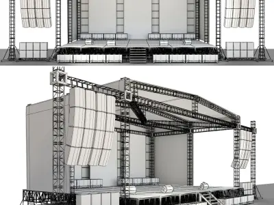 Concert scene 3D model