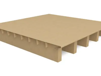 Cardboard Bed Dream Low-poly 3D model