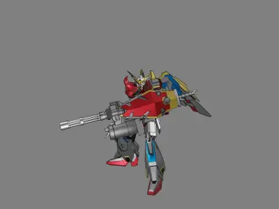 Attacker Gundam B 2 3D model