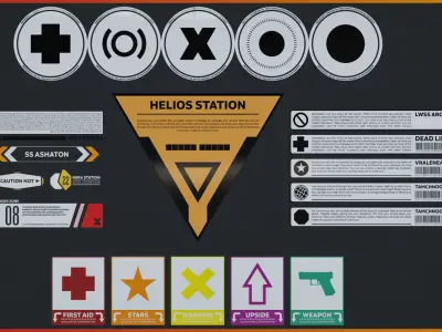 21 Sci-Fi Alpha Decal Pack Texture