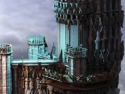 Magna Carter Floating fortress 3D model