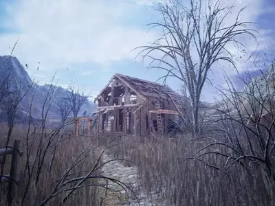 Wooden Shack  250 Assets Low-poly 3D model