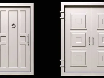 43 Door base Mesh Pack Low-poly 3D model