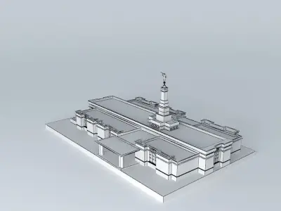 LDS. Templo Mormon, Adelaide Australia 89 th. operating Temple. Free 3D model