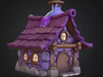 Magic Potion House Low-poly 3D model