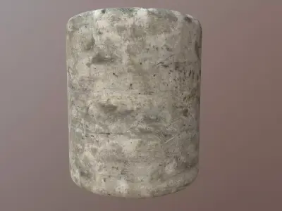PBR Scanned Brushed Discolored Concrete Texture