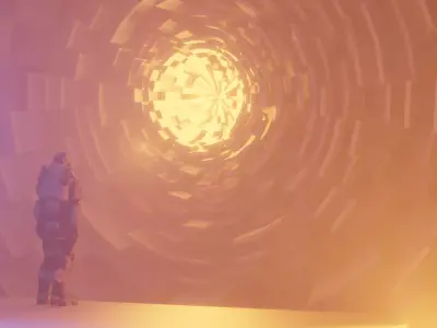 sci fi scene Low-poly 3D model