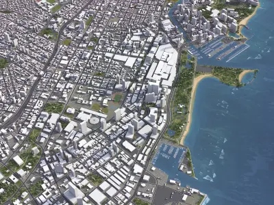 Honolulu Low-poly 3D model