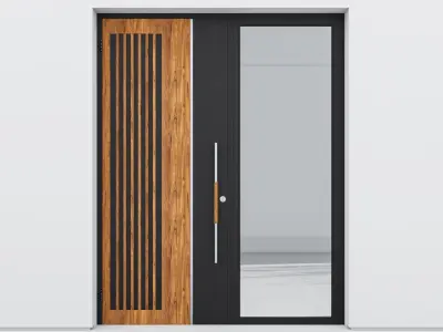 Aluminium door 97 3D model