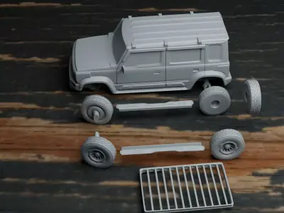 Jimny 5 Door Scale Car STL 3D Printable SUV Model  Print Ready 3D print model