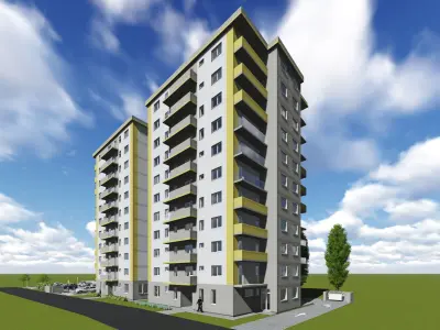 Apartments with interiors 3D model