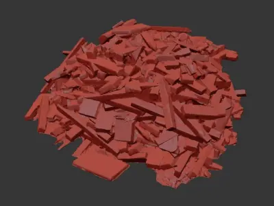 Ultra realistic Pile of Wood Scan  3D model