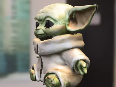 Baby Alien Yoda Low-poly 3D model