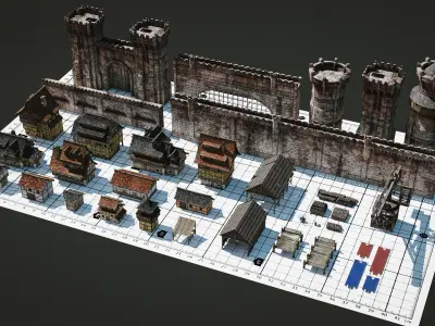 Medievel Fantasy Kit 3D model
