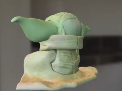 plushie baby yoda 3D model