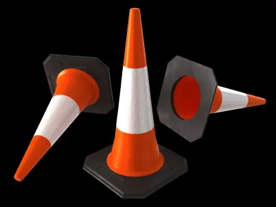 Traffic cone 3D model 21