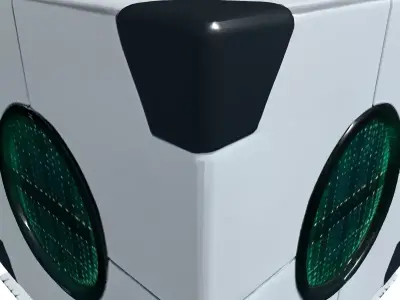 SciFi Data Core Cube Low-poly 3D model