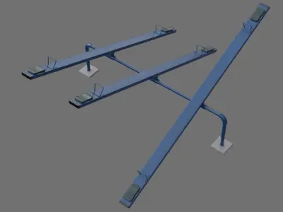 Seesaw 1A Low-poly 3D model