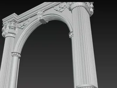 Classical Roman Arch Columns Architectural 3D Model 3D print model