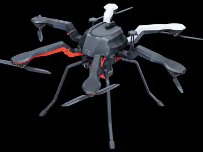  Rigged Quadcopter Drone Acecore NOA Q30 PBR 