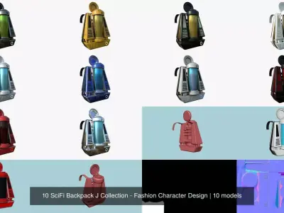 10 SciFi Backpack J Collection - Fashion Character Design