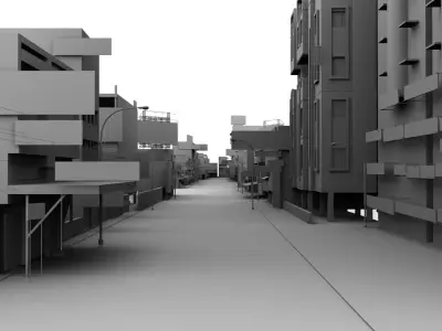 india street 3d model 3D model