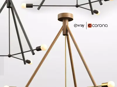 LODGE CHANDELIER 3 3D model buy