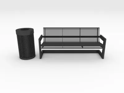 Bench Park 39 3D model