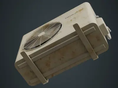 Air Conditioner 4B Low-poly 3D model