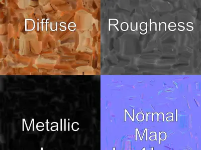 Historic Aged Timber Crossing for 3D Environments Low-poly 3D model