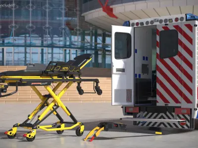  Stryker Power-LOAD Ambulance Stretcher Yellow Black 
