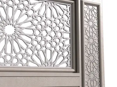 Fence in oriental East style 3D model