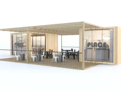 Module house cafe 2x 3D model