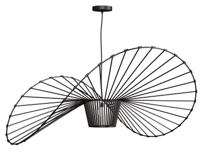 Handmade Bamboo Woven Vertigo Pendant Lamp Light 3D model
