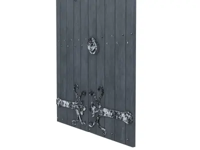 Castle Door 09 Low Poly Realistic Low-poly 3D model