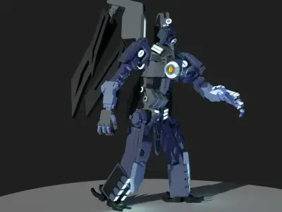 Robot 3d model fully rigged 3D model