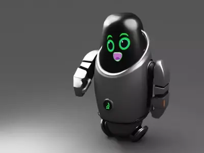 sci-fi utility robot  rigged character 3D model