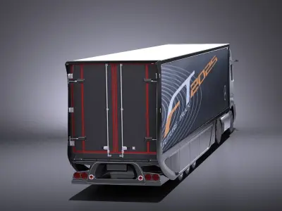 Mercedes-Benz FT 2025 Future Truck with trailer VRAY 3D model