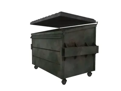Garbage Container Low-poly 3D model 3