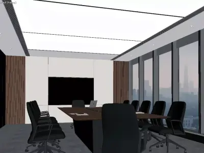 modern office 3D model