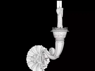 classic Candle Holder 3d Model Low-poly 3D model