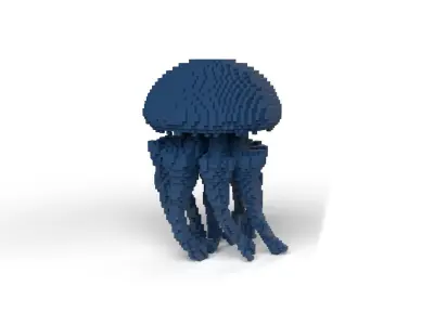 Jellyfish Minecraft Voxel Low-poly 3D model