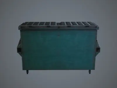 Dumpster Trash Can Bin Low-poly 3D model