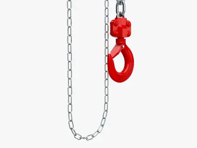  Heavy-Duty Chain Block Hoist Red 