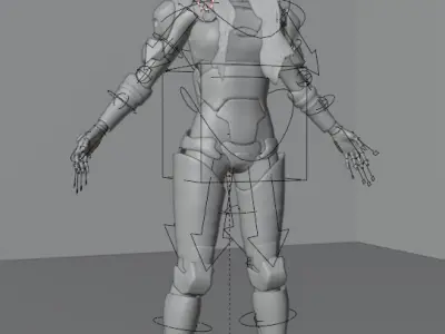 sci fi female characters 3d model 3D model
