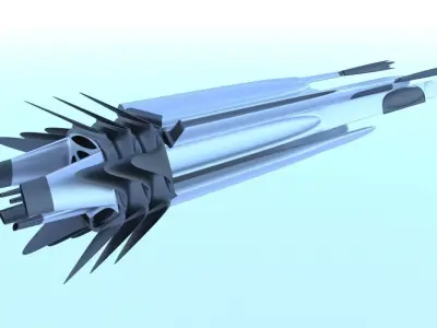 Spaceship Sci-fi Destroyer 3D 3D model